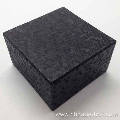 Black Faux Leather Packing Cufflink Box For Gift